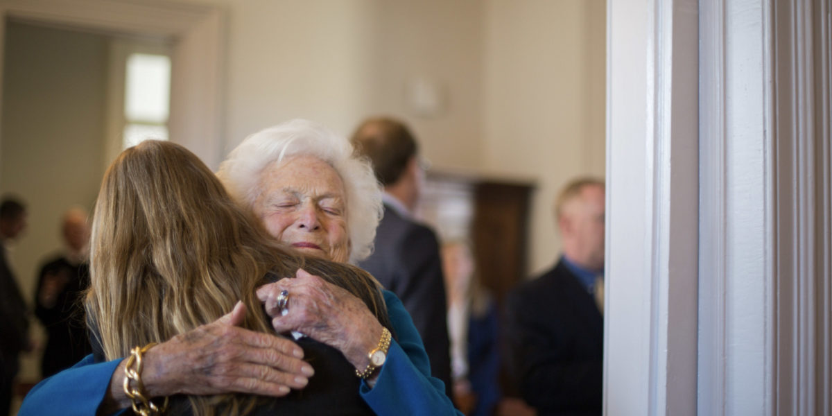 Ashley Hall alumna and former First Lady Barbara Pierce Bush '43 visits campus in 2016